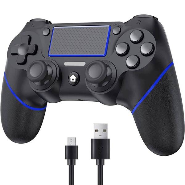 PS4 コントローラー 無線 アップグレード版 大容量Bluetooth接続 ジャイロセンサー 振動 連射機能 遅延なし イヤホンジャック PS3/PC対応