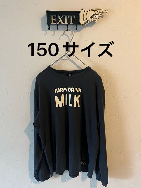 試着のみ極美品 150サイズ 長袖Tシャツ ロングカットソー ユニセックス 男の子女の子 おしゃれ ロゴ入り ZERO standard
