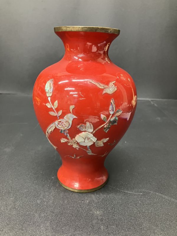 螺鈿細工 壺 花瓶 Yahoo!オークション -「螺鈿」(金属工芸) (工芸品)の落札相場