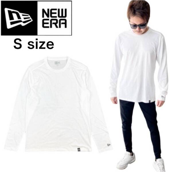 ニューエラ 長袖Tシャツ NEA102 ホワイト Sサイズ メンズ レディース クルーネック 男女兼用 NEWERA HERITAGE BLEND LONG SLEEVE 新品