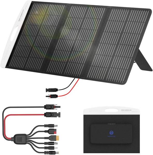ERICSITY ソーラーパネル 100W 折りたたみ ソーラーチャージャー 太陽光 最新型ETFE 単結晶 23%高転換率 急速充電 IP65防水防塵 直列&並列