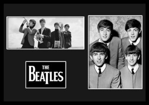 10種類!The Beatles/ザ・ビートルズ/ROCK/ロックバンドグループ/証明書付きフレーム/BW/モノクロ/ディスプレイ (9-3W)