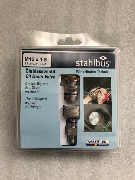 アプリリア ドルソデューロ、SHIVER 750等用 STAHLBUSエンジンオイル簡易交換ドレインボルト M16x1.5