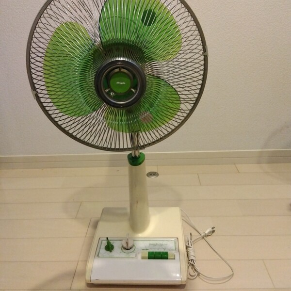 ダイエー 昭和レトロ扇風機 可動確認済 Mypia MF-30H1 扇風機 グリーン 当時物 アンティーク
