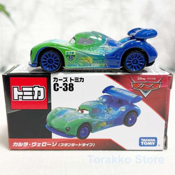 【新品・未開封・廃番】カーズトミカ C-38 カルラ・ヴェローゾ スタンダード ブラジル カーズ2 ワールドグランプリレーサー CARS Tomica