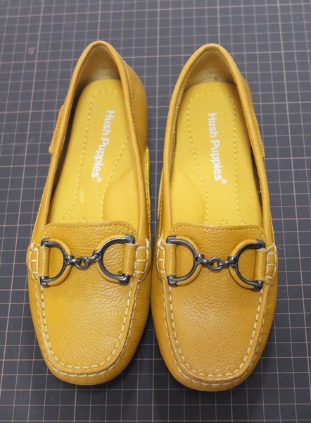 Hush Puppies ハッシュパピー レディース ローファー モカシン 靴 US5.5M (22.5cm相当)イエロー