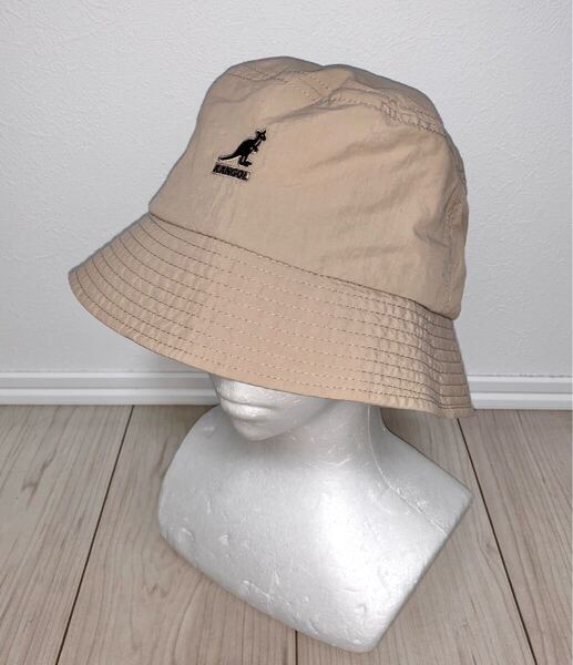 美品 KANGOL SMU Nylon Bucket Hat K4334SM XL カンゴール ナイロン バケットハット メトロハット ベルハット ベージュ カーキ XL