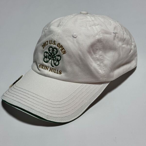 キャップ アメリカ古着 ゴルフ 限定キャップ メンズ 白 ホワイト USOPEN ERIN HILLS 帽子