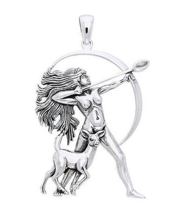 PeterStone: Diana Goddess Silver Pendant