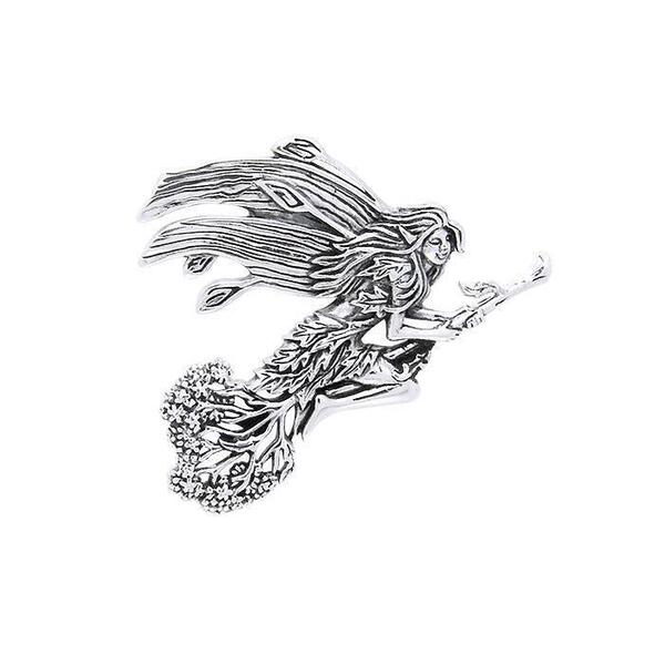 PeterStone: Besom Fairy Silver Pendant