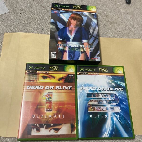 送料無料 Xbox DEAD OR ALIVE 1 2 2本セット 箱付き Ultimate デッド オア アライブ アルティメット ソフト デッドオアアライブ