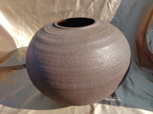 花瓶 壺 高25cm 胴35cm 口11cm マルマル 寒山