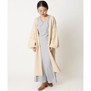 美品★U by Spick & Span シャギーロングカーディガン 定価17,600円 ナチュラル ユーバイスピック&スパン 羽織り春 秋 冬