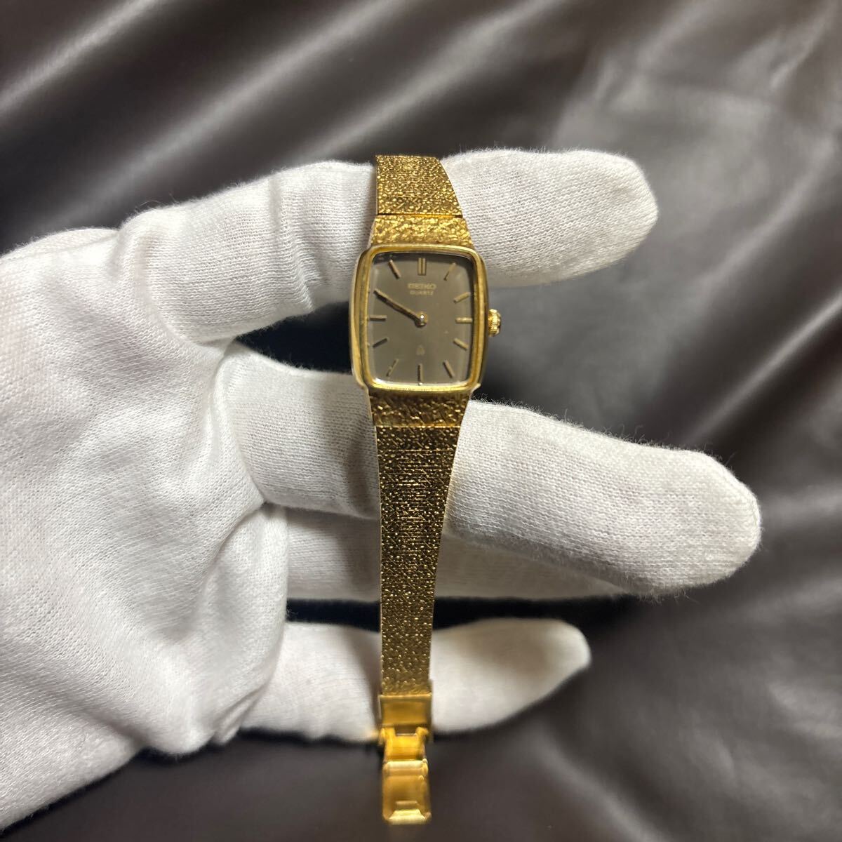 SEIKO セイコー 6030-5080 黒文字盤 シルバー スクエア クオーツ