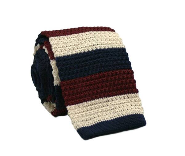 【新品】送料無料 Helios 3COLOR BORDER KNIT TIE WINE・ニットタイ・メンズ・ビジネス・フォーマル・カジュアル・冠婚葬祭・ボーダー