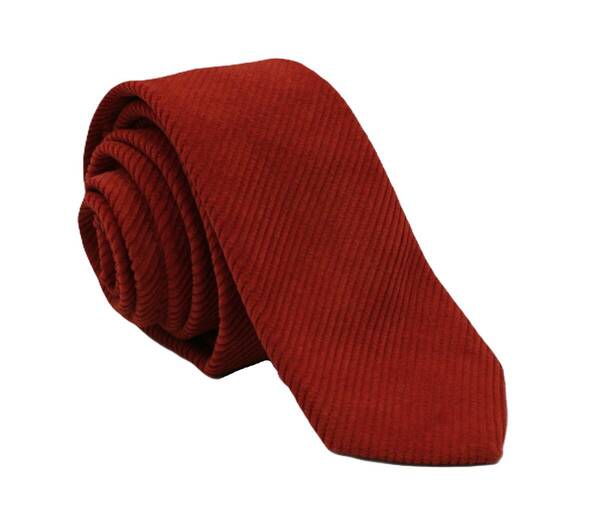 【新品】送料無料 Helios CORDUROY NARROW TIE ORANGE・ネクタイ・ナロータイ・メンズ・ビジネス・フォーマル・カジュアル・冠婚葬祭