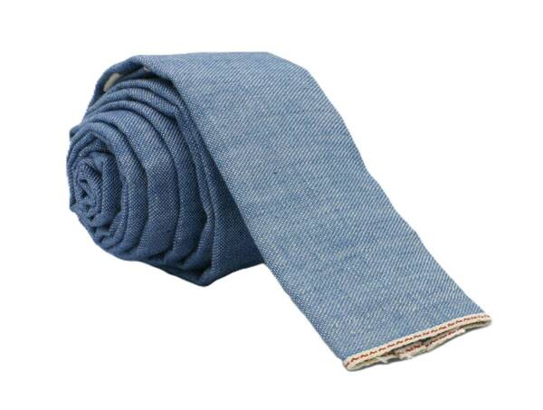 【新品】送料無料 Helios SELVEDGE TIE BLUE・日本製・ネクタイ・ナロータイ・メンズ・ビジネス・フォーマル・カジュアル・スクエア