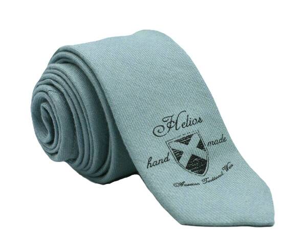【新品】送料無料 Helios LINEN PRINT TIE SAX BLUE・ネクタイ・ナロータイ・メンズ・ビジネス・フォーマル・カジュアル・冠婚葬祭・リネン