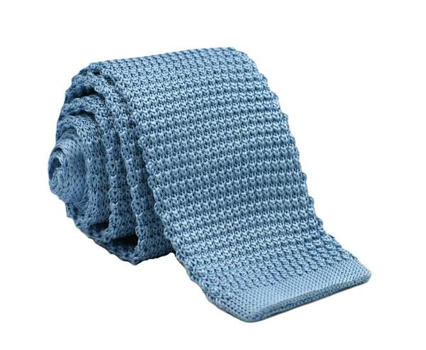 【新品】送料無料 Helios SOLID SILK KNIT TIE SAX BLUE・ニットタイ・シルク・メンズ・ビジネス・フォーマル・カジュアル・冠婚葬祭