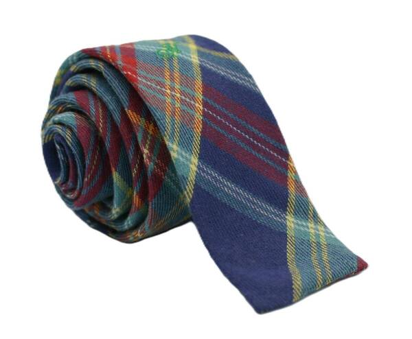 【新品】送料無料 Helios SUMMER CHECK TIE NAVY・ネクタイ・スクエアエンドタイ・メンズ・ビジネス・フォーマル・カジュアル・冠婚葬祭