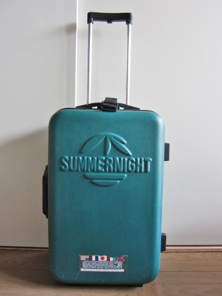 送料無料 スーツケース しっかり頑丈 ハードタイプ トランクケース SUMMER NIGTH ターコイズブルー キャリーバッグ 2輪キャスター斜め歩行