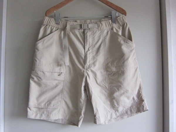 綺麗め ユニクロハーフパンツ L メンズ 美品 Brand ユニクロショートパンツ 速乾 UNIQLO MEN'S ボトムス ベージュ 短パン メッシュ 海パン