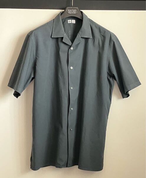 ★送料無料!UNIQLO U ユニクロ オープンカラー コットンシャツ★XL