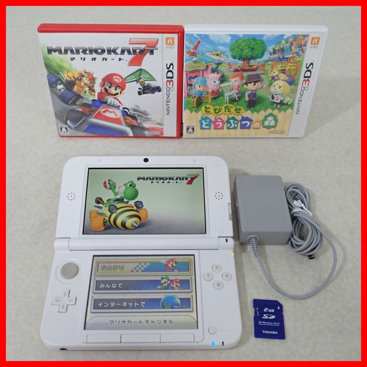 てなグッズや Yahoo!オークション -「3dsll マリオホワイト」の落札相場・落札価格 ニンテンドー3DS LL本体