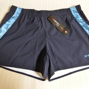 【タグ付新品】 reric run レリック 迷彩 カモプリント ランニングパンツ ショートパンツ メンズ Mサイズ ネイビー
