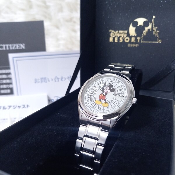 【未使用級】 CITIZEN シチズン 東京ディズニーリゾート 限定 Disney ディズニー ミッキー Mickey クォーツ ソーラー エコドライブ 腕時計
