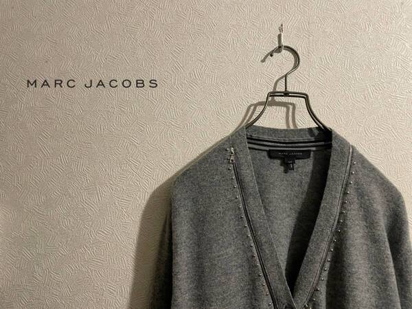 ◯ MARC JACOBS ジップ デザイン カーディガン / マークジェイコブス ウール ニット グレー S Ladies #Sirchive