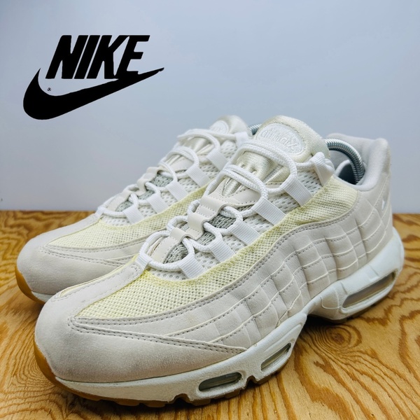 【美品】NIKE ナイキ エアマックス95 ホワイト 27cm AIR MAX 95 白 スニーカー 人気モデル