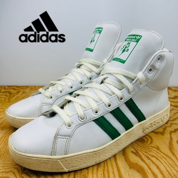 【希少モデル】adidas MONTE CARLO 100$ BILL ハイカットスニーカー 27cm ホワイト×グリーン アディダス M25777