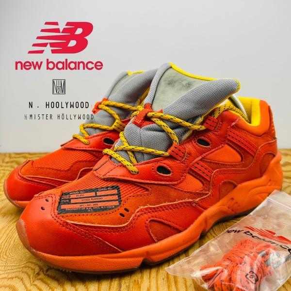【美品】N.HOOLYWOOD × New Balance ML850NHO 27.5cm コラボスニーカー オレンジ/イエロー 限定モデル