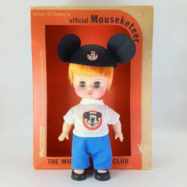 50~60年代 ミッキーマウスクラブ マウスケティア ボーイ スリーブアイ 箱付 Mickey Mouse Club Horsman Mouseketeer Boy Doll