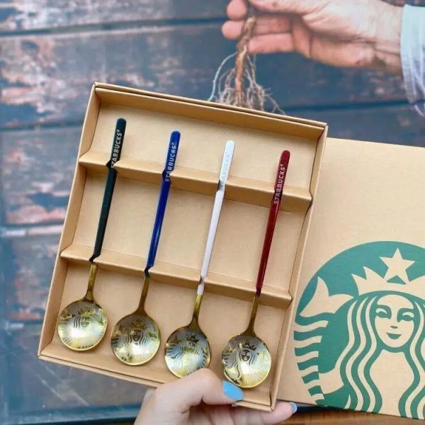 スターバックス クリスマス限定 海外限定 スタバ スプーン 4点セット 15cm 錆び生じないタイプ