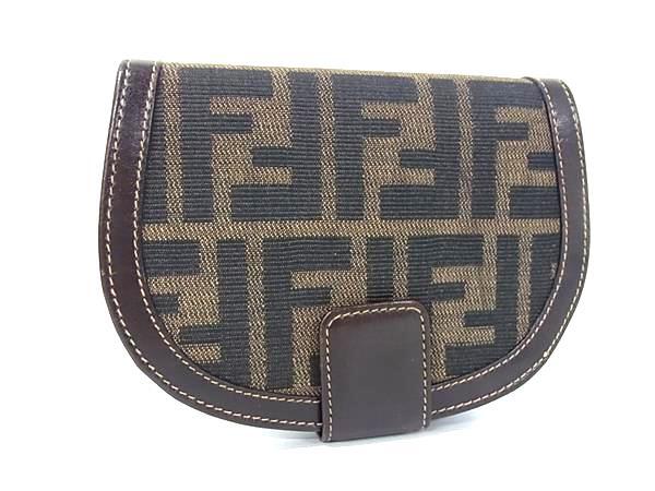 Yahoo!オークション -「fendi 財布 二つ折り ズッカ柄」の落札