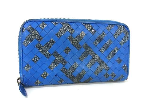 希少】Bottega Veneta パイソン柄型押し革財布