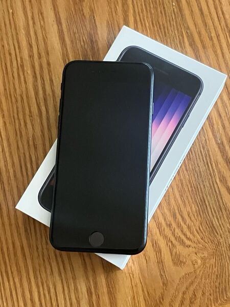 値下げ!iPhone SE3 128GB バッテリー90% ミッドナイト 黒 SIMフリー 残債なし