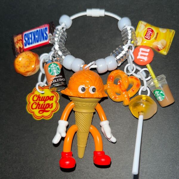 お菓子いっぱいじゃらじゃらキーホルダーチャームストラップ