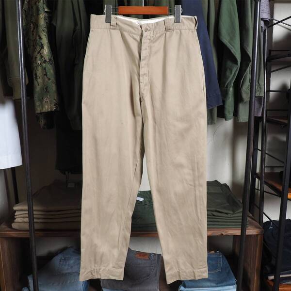 60s USARMY アーミーチノ チノパン アメリカ軍 米軍 ビンテージ コットン100% vintage W33 L31