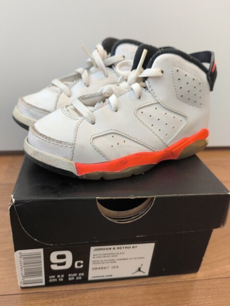 NIKE AIR Jordan6 ベビージョーダン 15CM 9C エアジョーダン ナイキ キッズ インフラレッド 15センチ