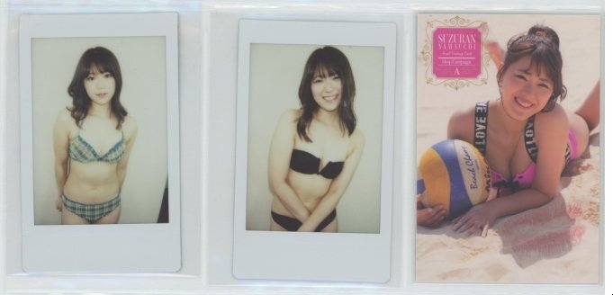 HIT'S/山内鈴蘭 1of1 水着オフショットワイドチェキ 黒ビキニ