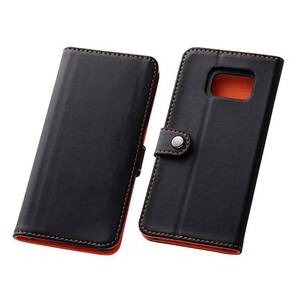 ◆送料無料◆Galaxy S6 edge★手帳型レザーケース ★ラウンド追従★スタンド機能付 RT-SC04GLBC1/B 【612】