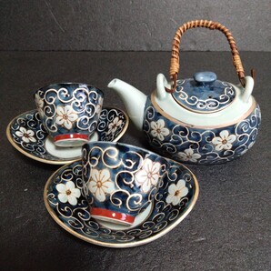 未使用 波佐見焼 龍庵窯 茶器セット 楕円形 料亭 テーブルコーディネート おもてなし お祝い レストラン 喫茶店 お茶会 ティータイム