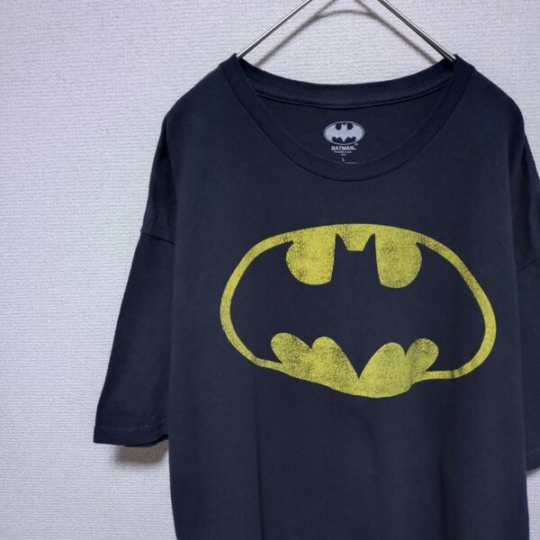 【 BATMAN バットマン メキシコ製 ヴィンテージTシャツ Lサイズ ブラック 】トップス インナー アウター Tシャツ シャツ レア DC コミック