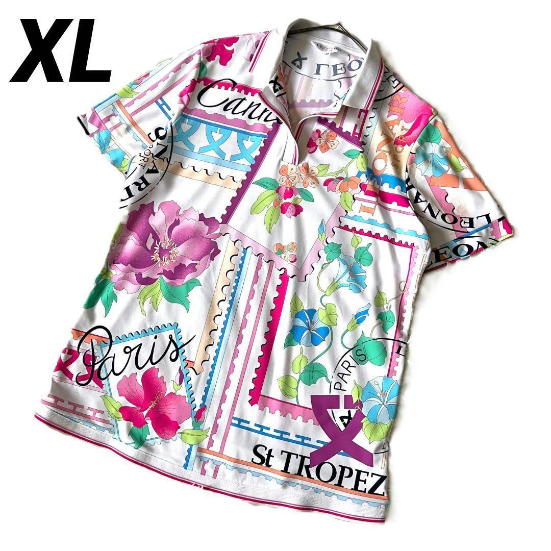 リバーシブル】LEONARD レオナール ベスト 花柄 ゴルフウェア L リバーシブル】LEONARD レオナール ベスト 花柄 ゴルフウェア L
