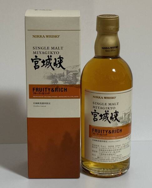 【新品・未開栓】NIKKA ニッカ ウイスキー シングルモルト 宮城峡 フルーティ&リッチ 55% 500ml 箱付き