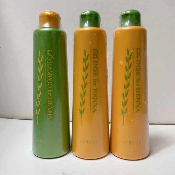 送料無料 即決 未使用 保管品★HENNA ヘナ用 フォーH ヘアシャンプー & リンス 各300ml★計3本セット