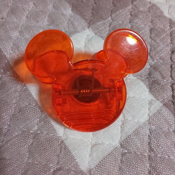 使用済み★東京ディズニーシー ミッキーマウス マグネット クリップ オレンジ★東京ディズニーリゾート Mickey Mouse 磁石 挟む グッズ